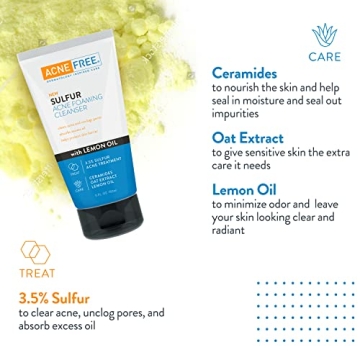 Acne Free Sulfur Foaming Cleanser with Lemon for Clear Skin
