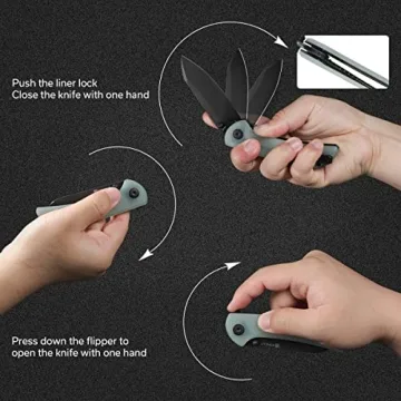 SENCUT Fritch Folding Knife for EDC with Deep Carry Clip