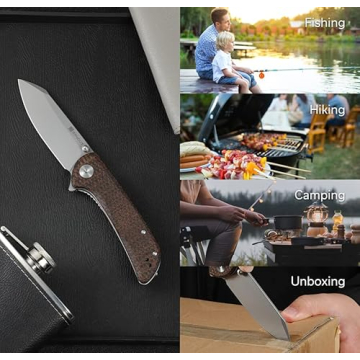 SENCUT Fritch Folding Knife for EDC with Deep Carry Clip