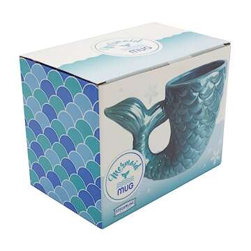 Streamline Imagined Mermaid Tail Coffee Mug - 10 oz Ceramic Delight