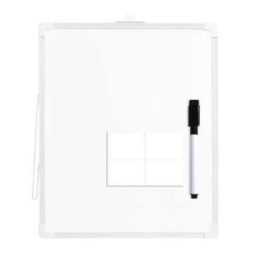 SUNEE Small Dry Erase Board with Hanging, 11x14 Magnetic White Board with Marker, Double-Sided Dry E...