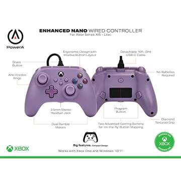 PowerA Nano Enhanced Wired Controller - Lilac