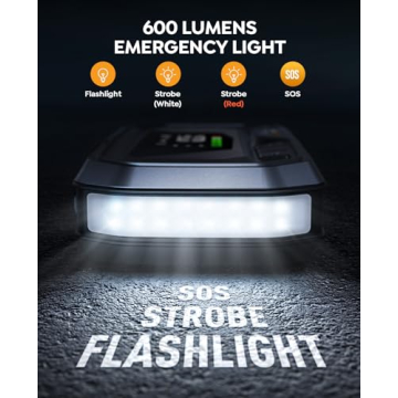 YaberAuto Portable Car Jump Starter with Air Compressor 160PSI, 6000A 65W Charging Car Battery Jump Starter Battery Pack (All Gas/12L Diesel) Jump Box Car Battery Jumper Starter Portable, 600lm Lights