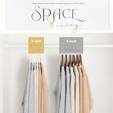 HOUSE DAY Premium Velvet Hangers 100 Pack, Non-Slip Clothes Hangers Ivory - Durable and Sturdy Felt Hangers, Velvet Hangers for Coat, Pants & Dress Slim Suit Hangers Space Saving for Closet Organizer