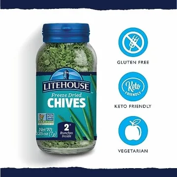 Litehouse Freeze Dried Chives for Cooking and Garnishing
