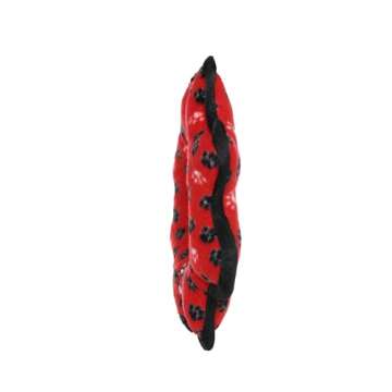 TUFFY- World's Tuffest Soft Dog Toy- Ultimate Gear Ring - Red Paw-Squeakers - Multiple Layers. Made Durable, Strong & Tough.Interactive Play (Tug,Toss & Fetch).Machine Washable & Floats.