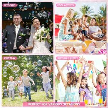 Roberly 72PCS Mini Bubble Wands Party Favors for Kids, Assortment 8 Color Fun Bulk Bubble Maker for Girls Boys Birthday Party Treats Carnival Game Classroom Prizes Bath Time Outdoor Summer Toy