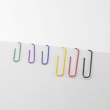 Color Coated Paper Clips Set - 450 Durable Clips for Organization