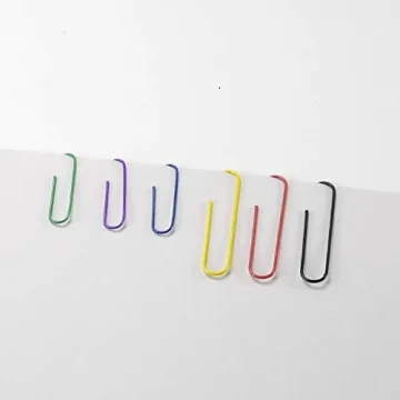 Color Coated Paper Clips Set - 450 Durable Clips for Organization