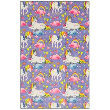 Mohawk Home Unicorn Wish Purple Area , 3' 4"x5',