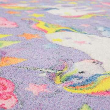 Mohawk Home Unicorn Wish Purple Area , 3' 4"x5',