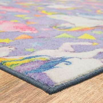 Mohawk Home Unicorn Wish Purple Area , 3' 4"x5',