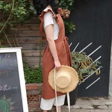 Vintage OBEEII Cotton Linen Apron for Kitchen and Gardening