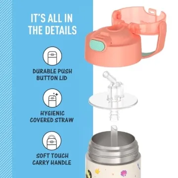 THERMOS FUNTAINER Water Bottle with Straw for Kids