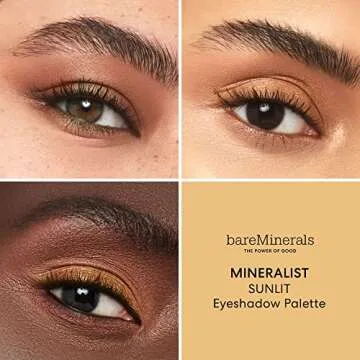 bareMinerals Mineralist Eyeshadow Palette, Six Richly Pigmented + Blendable Shades, Talc-Free Eye Shadow Palette Makeup, Vegan, Sunlit
