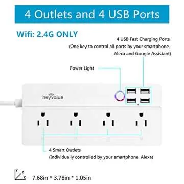 Smart Power Strip for Voice Control with Alexa & Google