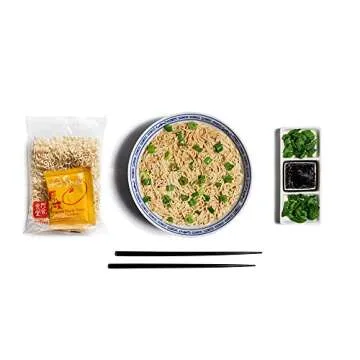 A-Sha Healthy Ramen Noodles With Original Soy Sauce - Chewy Tainan Thin Sized Noodles, 1 Bag(5 Servings)