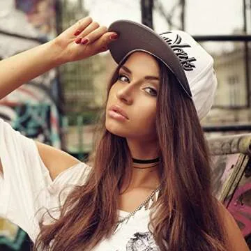 PAXCOO 10PCS Black Velvet Choker Necklaces with A Stroage Bag for Women