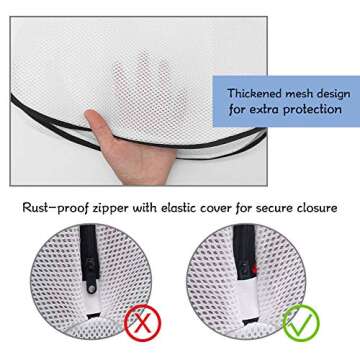 Tenn Well Shoe Washing Machine Bags, 3PCS Mesh Laundry Bags for Shoes, Sneakers, Trainers, Tennis Shoes, Slippers, Fit up to Men’s Size 12