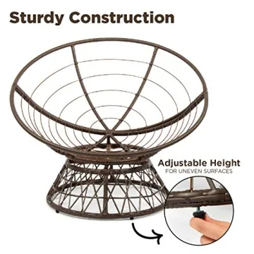 Milliard Wicker Papasan Chair | 360 Swivel | Indoor Outdoor