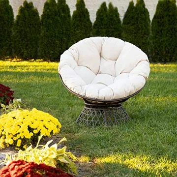 Milliard Wicker Papasan Chair | 360 Swivel | Indoor Outdoor