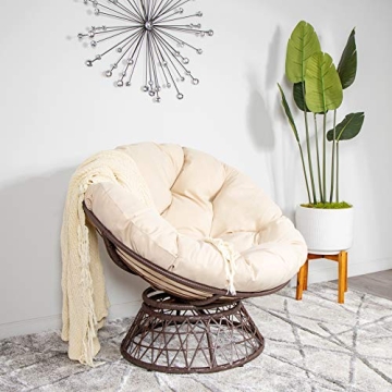 Milliard Wicker Papasan Chair | 360 Swivel | Indoor Outdoor