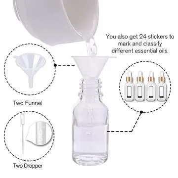 PrettyCare Eye Dropper Bottle 0.5 oz for Essential Oils