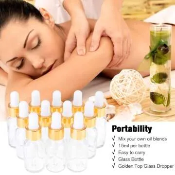 PrettyCare Eye Dropper Bottle 0.5 oz for Essential Oils