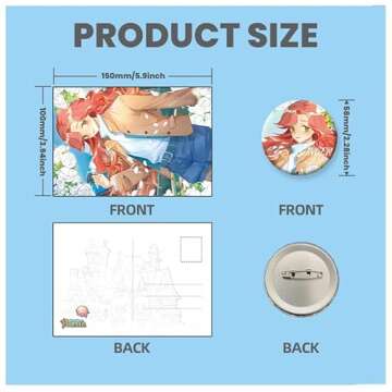 My Time at Portia Merch Set: 4 Postcards & 4 Pins