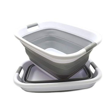 SAMMART 2-Pack Collapsible Laundry Baskets - Space Saving, Portable & BPA Free