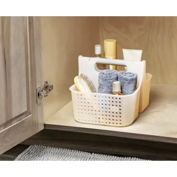 Madesmart Durable 2-Compartment Shower Tote for Easy Organization
