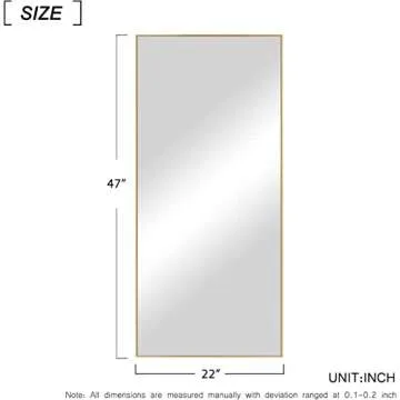 Natsukage 47x22 Wall Mirror - Stylish Full-Length Design