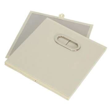 Household Essentials 82-1 Foldable Fabric Storage Bins | Set of 6 Cubby Cubes with Handles | Natural