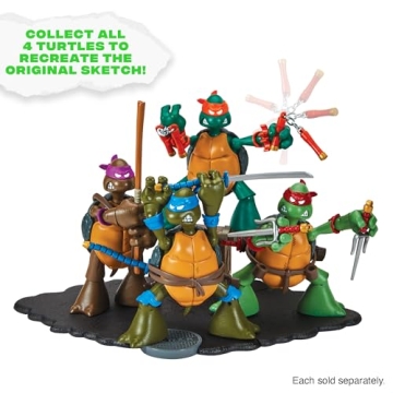 TMNT Classic Sketch Raphael Figure - Vibrant Detail