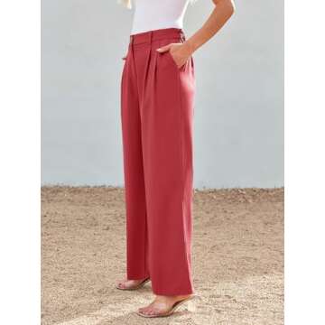 LILLUSORY High Waisted Wide Leg Dress Pants for Women