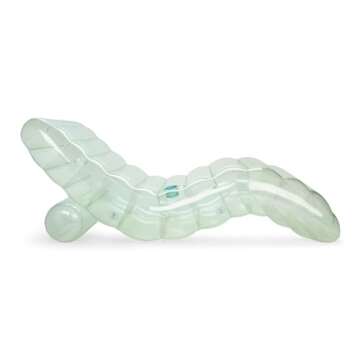 FUNBOY Giant Inflatable Luxury Seaglass Green Chaise Lounger, Chair Pool Float for Adults, Transpare...