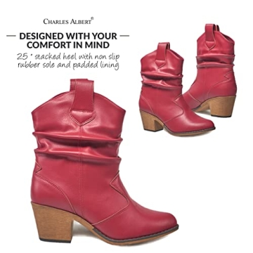 Charles Albert Women's Modern Cowboy Boots with Comfort and Style