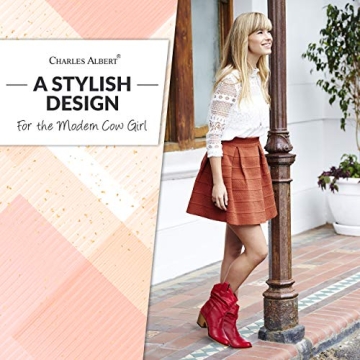 Charles Albert Women's Modern Cowboy Boots with Comfort and Style