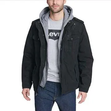 Levi's Washed Cotton Military Jacket with Hood