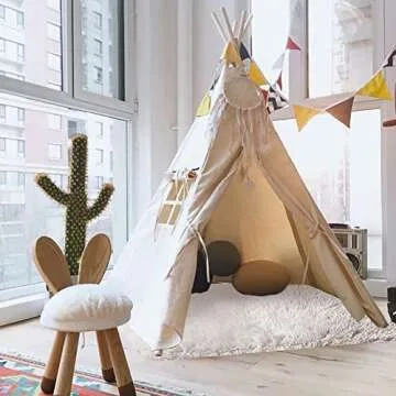 TTLOJ Rectangle Rug for Play Tent, Decorative Area Rug, Fluffy Soft Mat Pad for Kids Room Playhouse ...