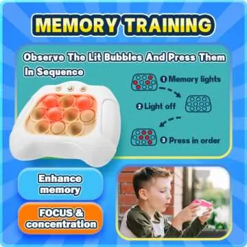 Quick Push Game Console ,4 Modes Games, A Toy Game Machine That Exercises Reaction Ability and Improves Concentration |Teens Boys & Girls Ages 3-12 Years Old & Up