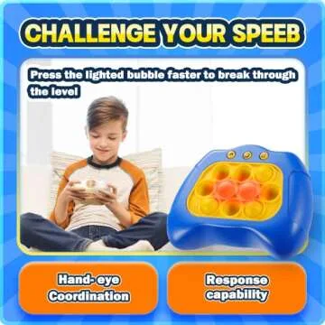 Quick Push Game Console ,4 Modes Games, A Toy Game Machine That Exercises Reaction Ability and Improves Concentration |Teens Boys & Girls Ages 3-12 Years Old & Up