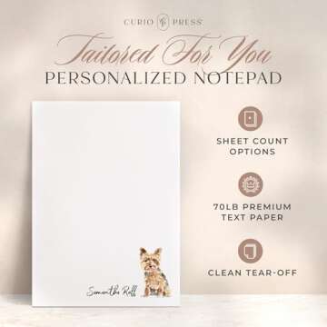 Personalized Stationery Dog Themed Note Pads, Choose from 85 Breeds Dog Stationery Set, Personalized...