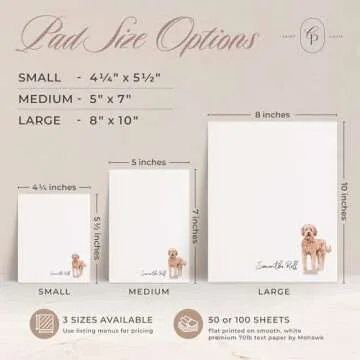 Personalized Stationery Dog Themed Note Pads, Choose from 85 Breeds Dog Stationery Set, Personalized Notepads for Dog Lovers, as Gift or To-do List Stationary, Lined/Unlined Custom Notepads - Dogs Pad
