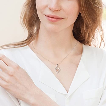 Sterling Silver Heart Infinity Necklace for Moms