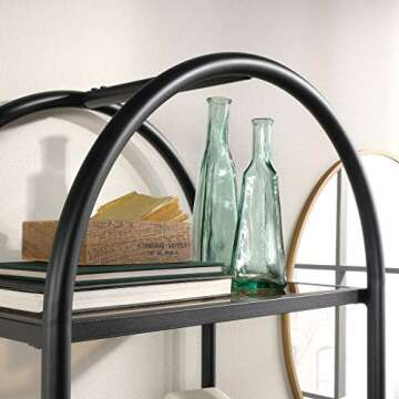 Sauder Boulevard Cafe Open Shelving, Black finish