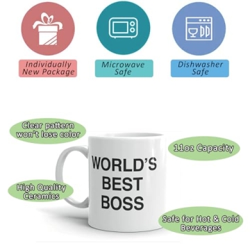 World's Best Boss Mug for Office Decor and Gifts