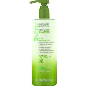 GIOVANNI 2chic Ultra-Moist Shampoo - Avocado & Olive Oil, Creamy Hydration Formula, Enriched with Al...