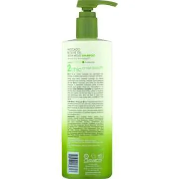 GIOVANNI 2chic Ultra-Moist Shampoo - Avocado & Olive Oil, Creamy Hydration Formula, Enriched with Aloe Vera, Shea Butter, Botanical Extracts, No Parabens, Color Safe - 24 oz