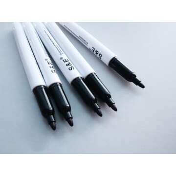 S & E 96 Pcs Dry Erase Markers - Black Low-Odor Ink